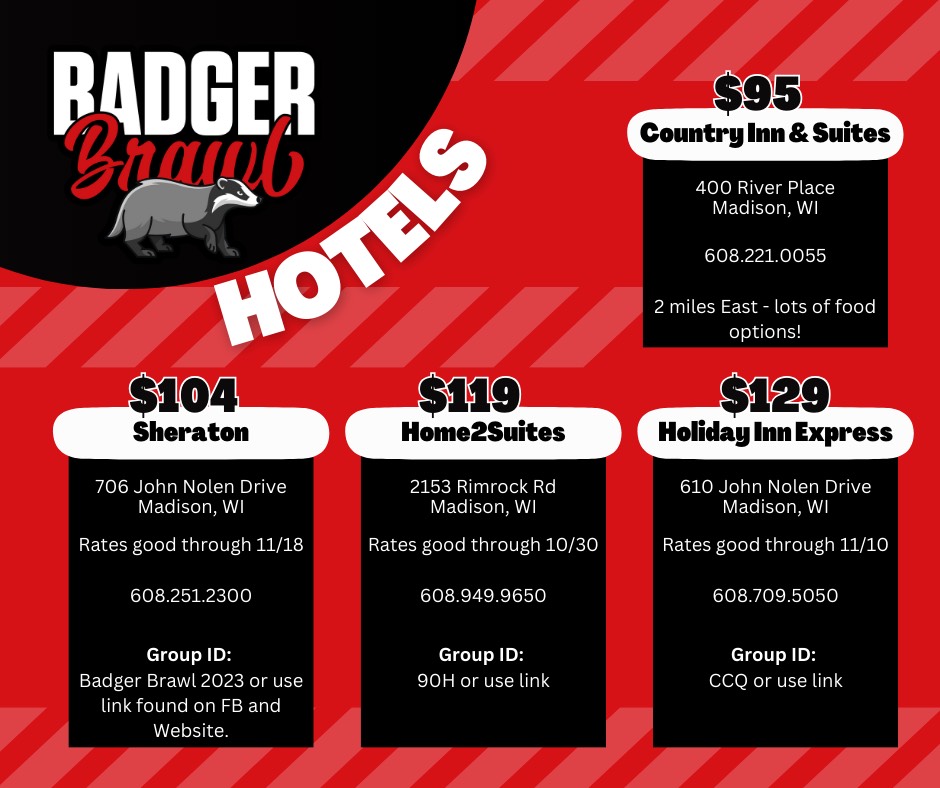 2023 Badger Brawl Hotels